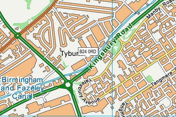 B24 0RD map - OS VectorMap District (Ordnance Survey) B24 0RD map - OS VectorMap District (Ordnance Survey)