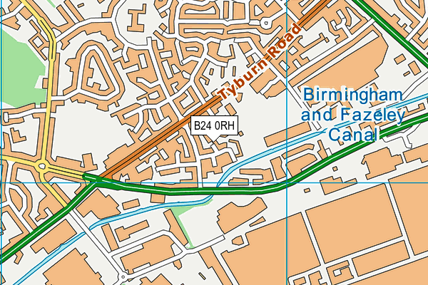 B24 0RH map - OS VectorMap District (Ordnance Survey) B24 0RH map - OS VectorMap District (Ordnance Survey)