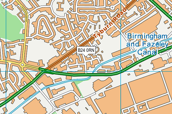 B24 0RN map - OS VectorMap District (Ordnance Survey) B24 0RN map - OS VectorMap District (Ordnance Survey)
