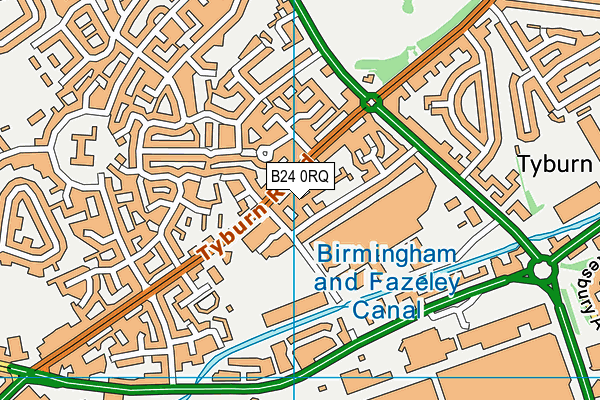 B24 0RQ map - OS VectorMap District (Ordnance Survey) B24 0RQ map - OS VectorMap District (Ordnance Survey)