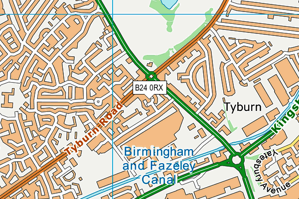 B24 0RX map - OS VectorMap District (Ordnance Survey) B24 0RX map - OS VectorMap District (Ordnance Survey)