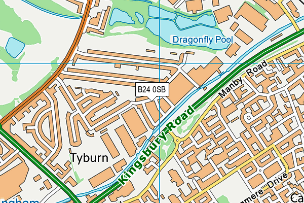 B24 0SB map - OS VectorMap District (Ordnance Survey) B24 0SB map - OS VectorMap District (Ordnance Survey)