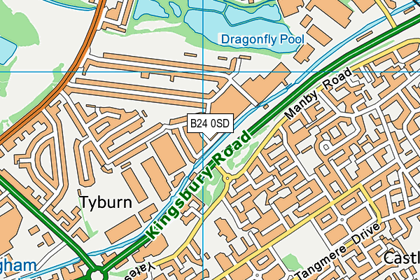 B24 0SD map - OS VectorMap District (Ordnance Survey) B24 0SD map - OS VectorMap District (Ordnance Survey)