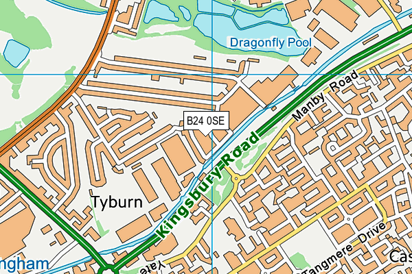 B24 0SE map - OS VectorMap District (Ordnance Survey) B24 0SE map - OS VectorMap District (Ordnance Survey)