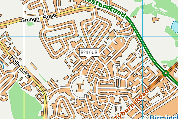 B24 0UB map - OS VectorMap District (Ordnance Survey) B24 0UB map - OS VectorMap District (Ordnance Survey)