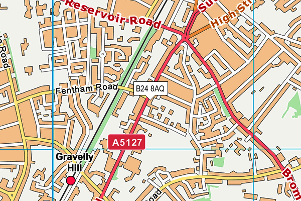 B24 8AQ map - OS VectorMap District (Ordnance Survey) B24 8AQ map - OS VectorMap District (Ordnance Survey)