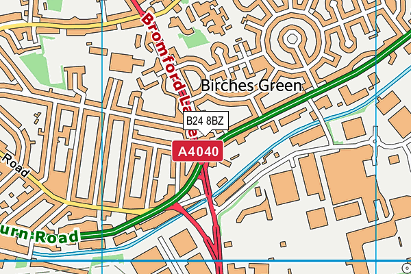 B24 8BZ map - OS VectorMap District (Ordnance Survey) B24 8BZ map - OS VectorMap District (Ordnance Survey)