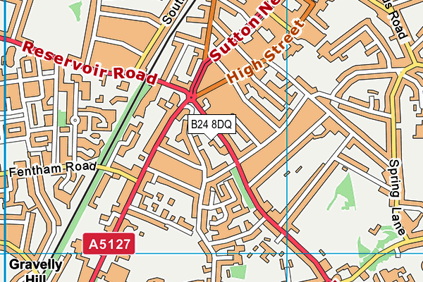 B24 8DQ map - OS VectorMap District (Ordnance Survey) B24 8DQ map - OS VectorMap District (Ordnance Survey)