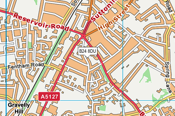B24 8DU map - OS VectorMap District (Ordnance Survey) B24 8DU map - OS VectorMap District (Ordnance Survey)