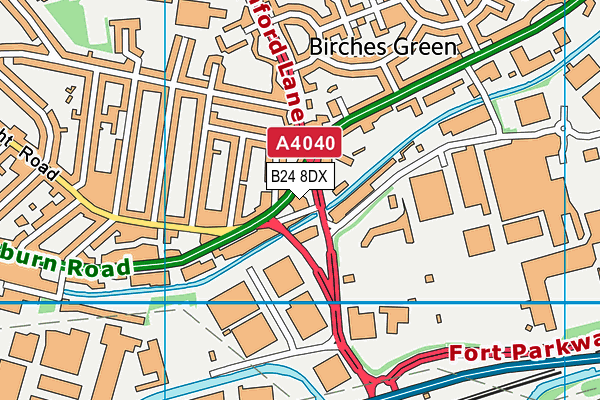 B24 8DX map - OS VectorMap District (Ordnance Survey) B24 8DX map - OS VectorMap District (Ordnance Survey)