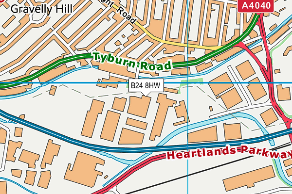 B24 8HW map - OS VectorMap District (Ordnance Survey) B24 8HW map - OS VectorMap District (Ordnance Survey)