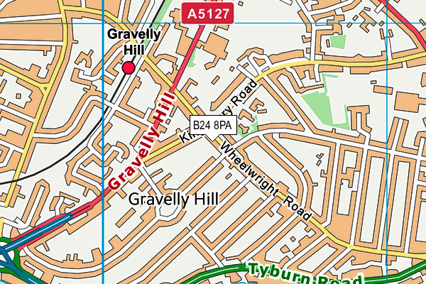 B24 8PA map - OS VectorMap District (Ordnance Survey) B24 8PA map - OS VectorMap District (Ordnance Survey)