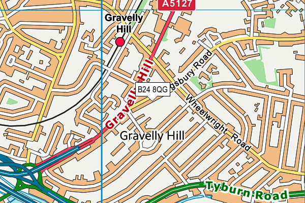 B24 8QG map - OS VectorMap District (Ordnance Survey) B24 8QG map - OS VectorMap District (Ordnance Survey)