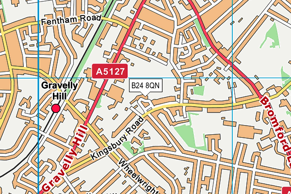 B24 8QN map - OS VectorMap District (Ordnance Survey) B24 8QN map - OS VectorMap District (Ordnance Survey)