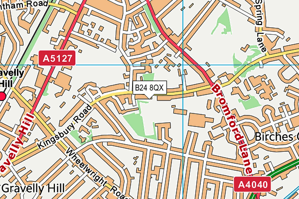 B24 8QX map - OS VectorMap District (Ordnance Survey) B24 8QX map - OS VectorMap District (Ordnance Survey)