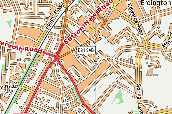 B24 9AB map - OS VectorMap District (Ordnance Survey) B24 9AB map - OS VectorMap District (Ordnance Survey)