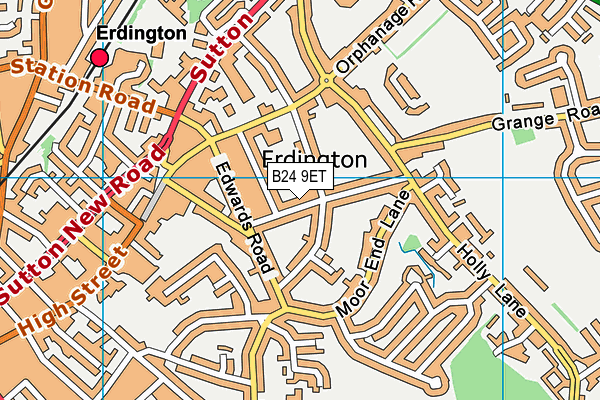 B24 9ET map - OS VectorMap District (Ordnance Survey) B24 9ET map - OS VectorMap District (Ordnance Survey)