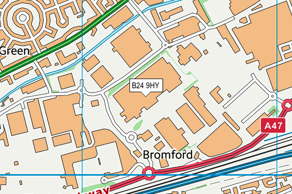 B24 9HY map - OS VectorMap District (Ordnance Survey) B24 9HY map - OS VectorMap District (Ordnance Survey)