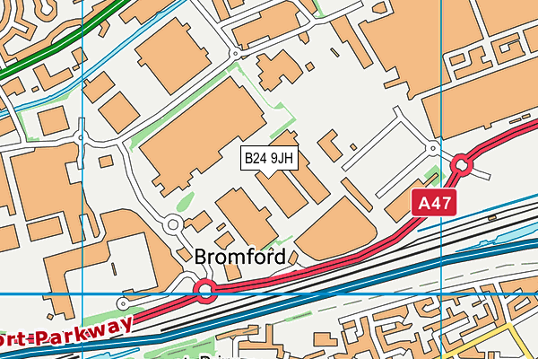 B24 9JH map - OS VectorMap District (Ordnance Survey) B24 9JH map - OS VectorMap District (Ordnance Survey)