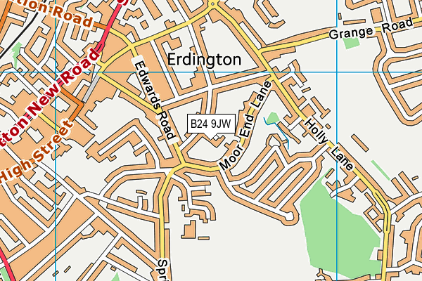 B24 9JW map - OS VectorMap District (Ordnance Survey) B24 9JW map - OS VectorMap District (Ordnance Survey)