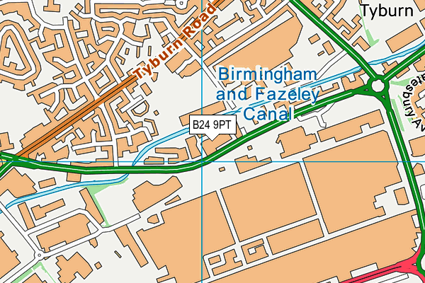 B24 9PT map - OS VectorMap District (Ordnance Survey) B24 9PT map - OS VectorMap District (Ordnance Survey)