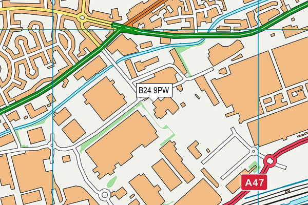 B24 9PW map - OS VectorMap District (Ordnance Survey) B24 9PW map - OS VectorMap District (Ordnance Survey)