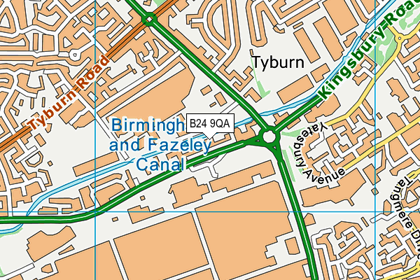 B24 9QA map - OS VectorMap District (Ordnance Survey) B24 9QA map - OS VectorMap District (Ordnance Survey)