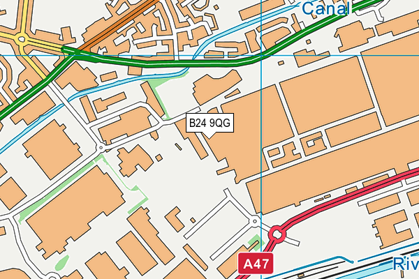B24 9QG map - OS VectorMap District (Ordnance Survey) B24 9QG map - OS VectorMap District (Ordnance Survey)