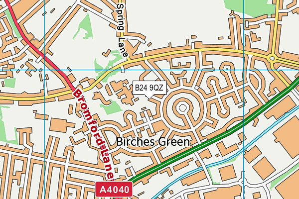 B24 9QZ map - OS VectorMap District (Ordnance Survey) B24 9QZ map - OS VectorMap District (Ordnance Survey)