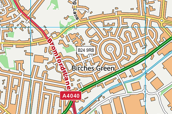 B24 9RB map - OS VectorMap District (Ordnance Survey) B24 9RB map - OS VectorMap District (Ordnance Survey)