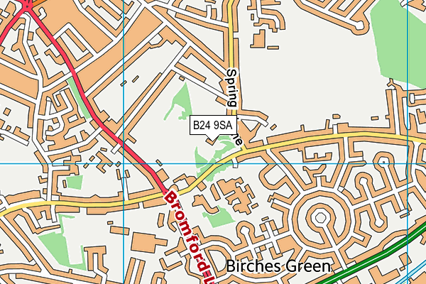 B24 9SA map - OS VectorMap District (Ordnance Survey) B24 9SA map - OS VectorMap District (Ordnance Survey)
