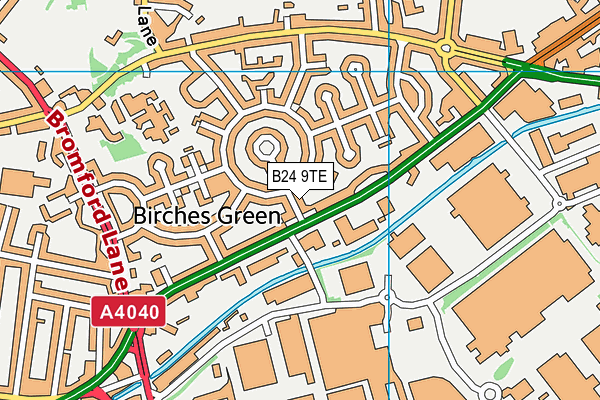 B24 9TE map - OS VectorMap District (Ordnance Survey) B24 9TE map - OS VectorMap District (Ordnance Survey)