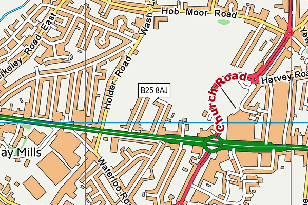 B25 8AJ map - OS VectorMap District (Ordnance Survey) B25 8AJ map - OS VectorMap District (Ordnance Survey)