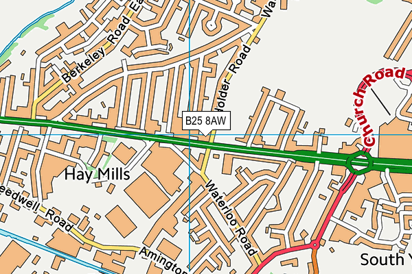 B25 8AW map - OS VectorMap District (Ordnance Survey) B25 8AW map - OS VectorMap District (Ordnance Survey)