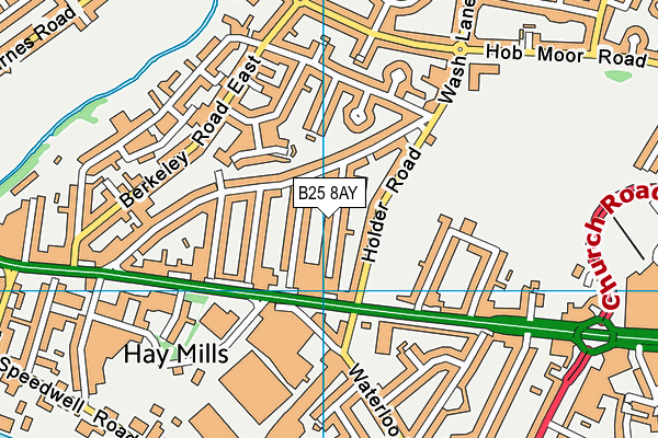 B25 8AY map - OS VectorMap District (Ordnance Survey) B25 8AY map - OS VectorMap District (Ordnance Survey)