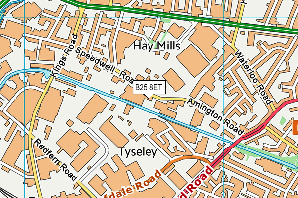 B25 8ET map - OS VectorMap District (Ordnance Survey) B25 8ET map - OS VectorMap District (Ordnance Survey)