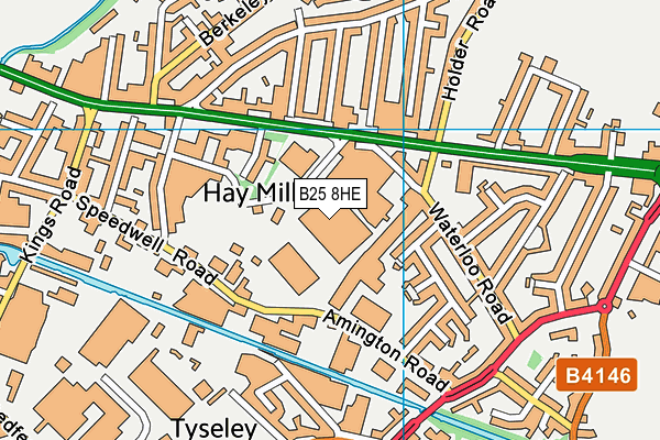 B25 8HE map - OS VectorMap District (Ordnance Survey) B25 8HE map - OS VectorMap District (Ordnance Survey)