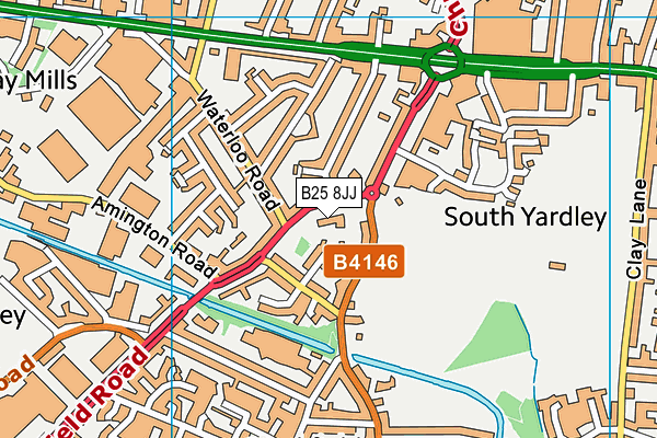 B25 8JJ map - OS VectorMap District (Ordnance Survey) B25 8JJ map - OS VectorMap District (Ordnance Survey)