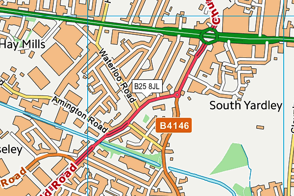 B25 8JL map - OS VectorMap District (Ordnance Survey) B25 8JL map - OS VectorMap District (Ordnance Survey)