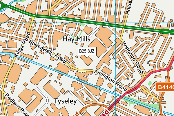 B25 8JZ map - OS VectorMap District (Ordnance Survey) B25 8JZ map - OS VectorMap District (Ordnance Survey)
