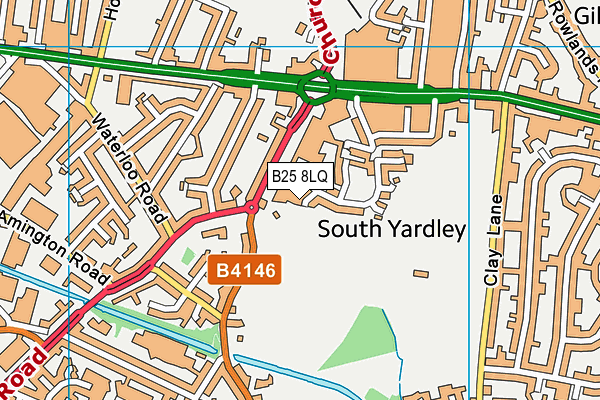 B25 8LQ map - OS VectorMap District (Ordnance Survey) B25 8LQ map - OS VectorMap District (Ordnance Survey)