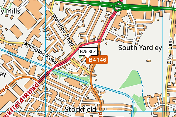 B25 8LZ map - OS VectorMap District (Ordnance Survey) B25 8LZ map - OS VectorMap District (Ordnance Survey)