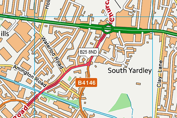 B25 8ND map - OS VectorMap District (Ordnance Survey) B25 8ND map - OS VectorMap District (Ordnance Survey)