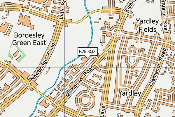 B25 8QX map - OS VectorMap District (Ordnance Survey) B25 8QX map - OS VectorMap District (Ordnance Survey)