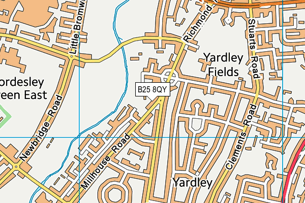 B25 8QY map - OS VectorMap District (Ordnance Survey) B25 8QY map - OS VectorMap District (Ordnance Survey)