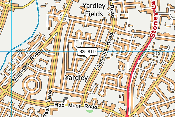 B25 8TD map - OS VectorMap District (Ordnance Survey) B25 8TD map - OS VectorMap District (Ordnance Survey)