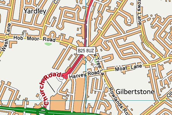 B25 8UZ map - OS VectorMap District (Ordnance Survey) B25 8UZ map - OS VectorMap District (Ordnance Survey)