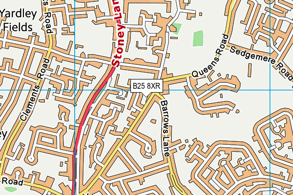B25 8XR map - OS VectorMap District (Ordnance Survey) B25 8XR map - OS VectorMap District (Ordnance Survey)