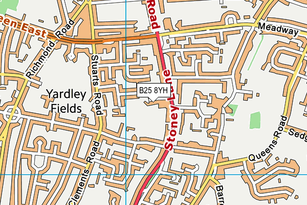 B25 8YH map - OS VectorMap District (Ordnance Survey) B25 8YH map - OS VectorMap District (Ordnance Survey)