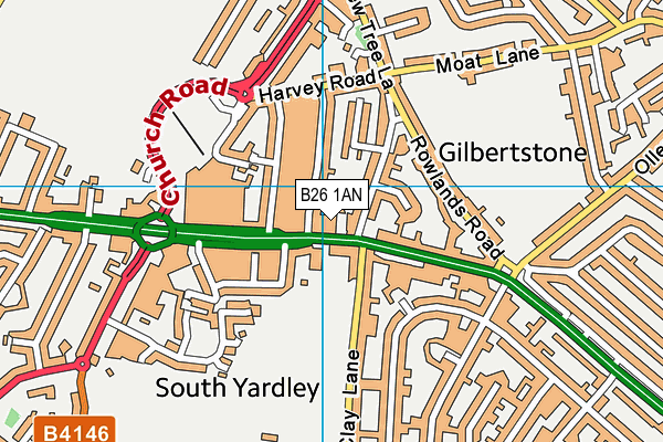 B26 1AN map - OS VectorMap District (Ordnance Survey) B26 1AN map - OS VectorMap District (Ordnance Survey)